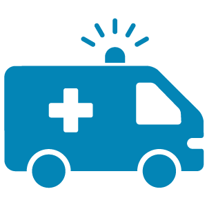 Ambulance vehicle to represent emergency mangement
